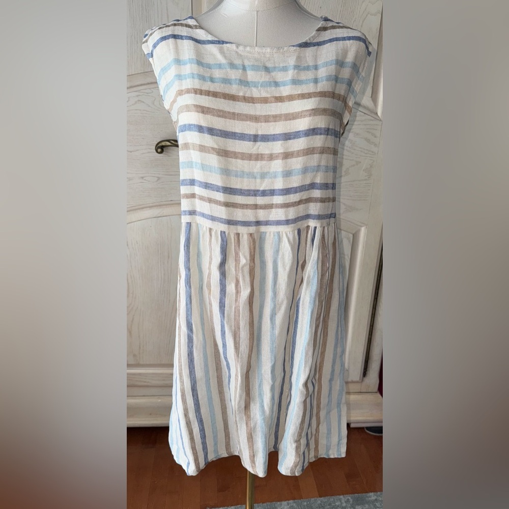 NWT Blu Orchid Made in Italy Linen Dress Small